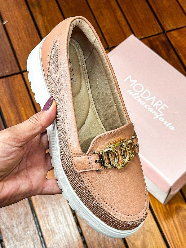Sapato Modare Ultra Conforto Mocassim Feminino Fivela