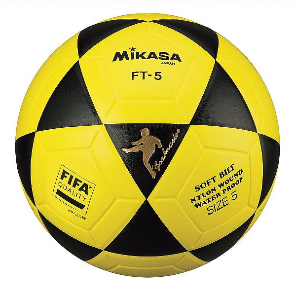Bola de Futevôlei Mikasa FT5 Amarela e Preta