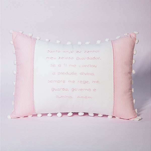 Almofada Oração do Santo Anjo Rosa