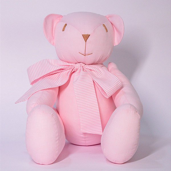 Urso de pano para quarto de bebê rosa M