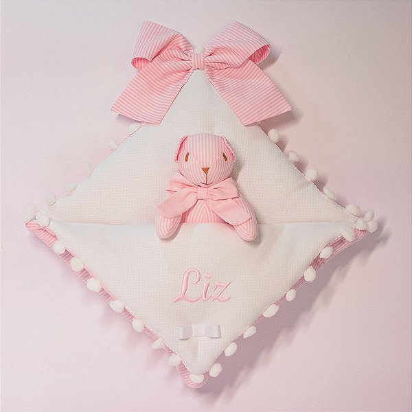 Enfeite para Porta Maternidade Personalizado Ursinho Rosa