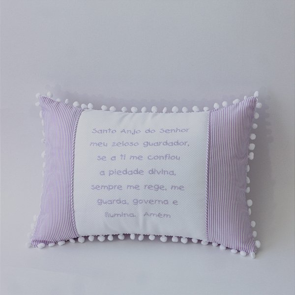 Almofada Oração do Santo Anjo Lilás