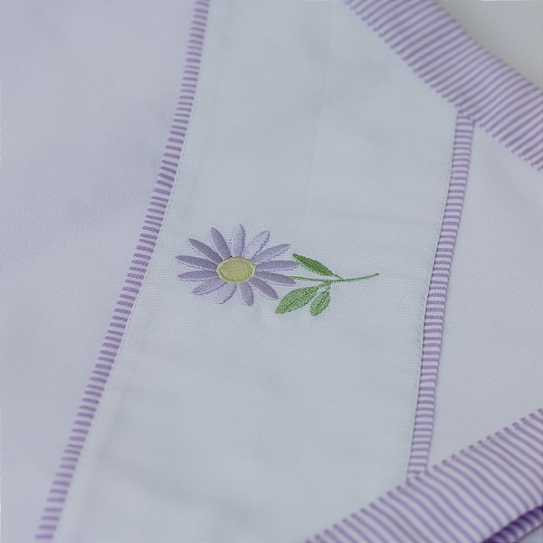 Manta em suedine para bebê - Margarida lilás