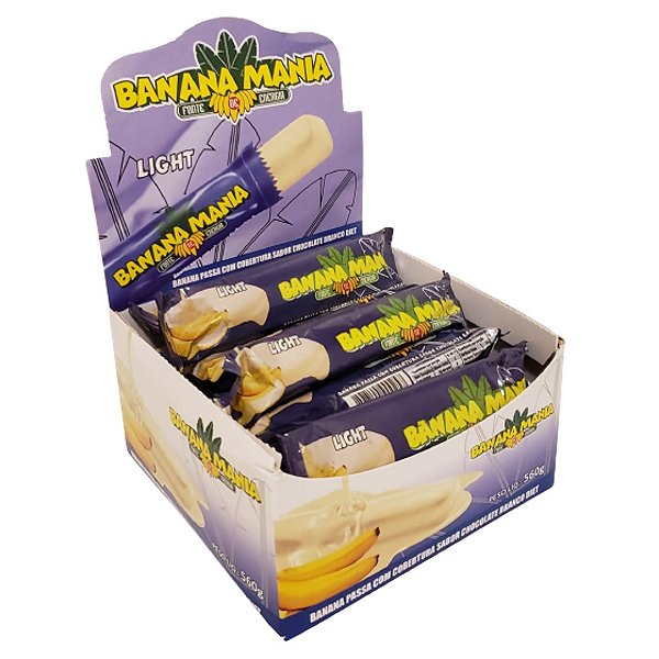 Bananinha Com Chocolate Branco Diet 20x28g - Banana Mania