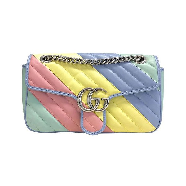 gucci marmont bolsa multicolor