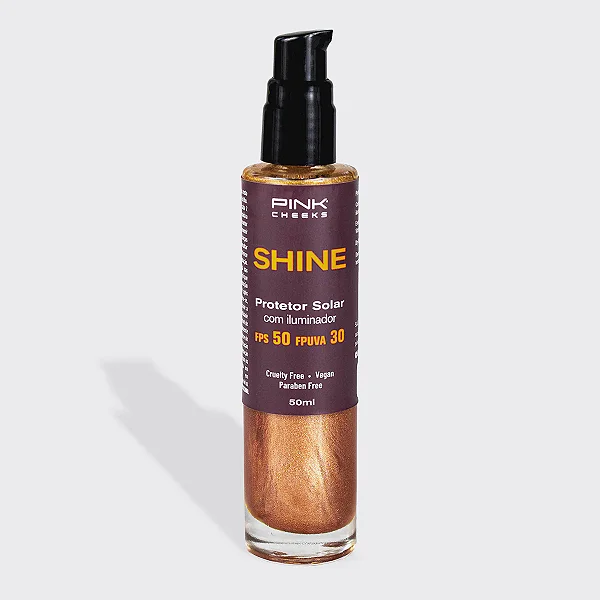 Shine Protetor Solar Iluminador FPS50 50Ml - Pink Cheeks