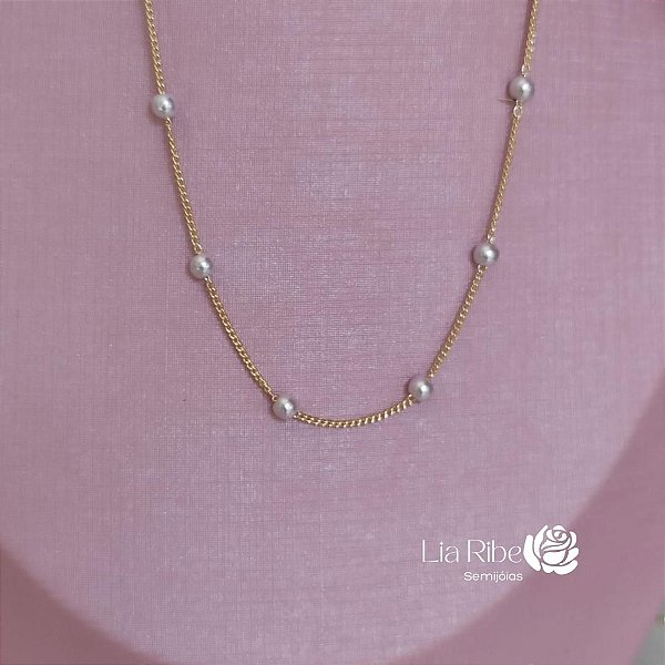 Colar Choker pérola