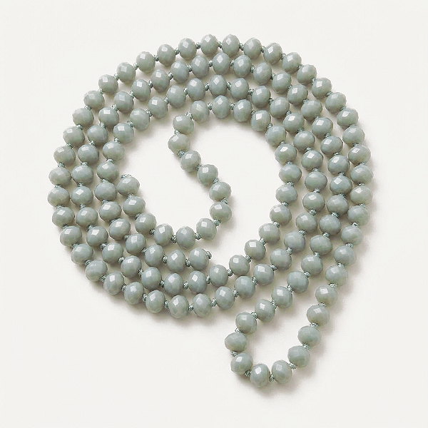 Colar Cristal Verde Militar Longo