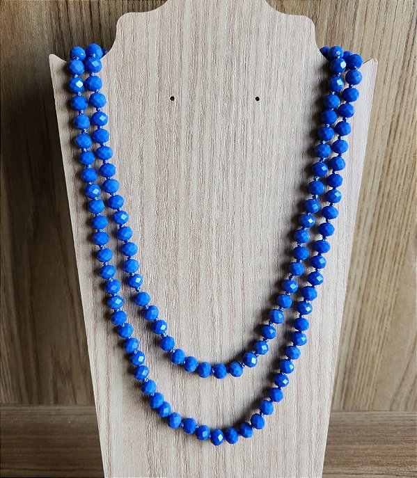 Colar Cristal Azul Longo