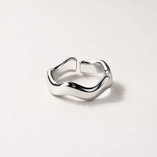 Anel Ondas Silver