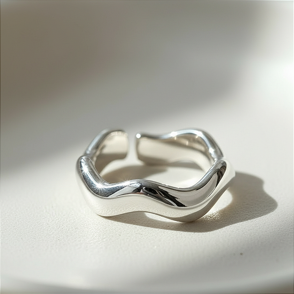 Anel Ondas Silver