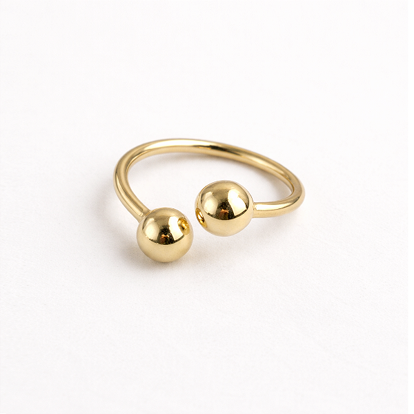 Anel de Bolas Ouro 18k