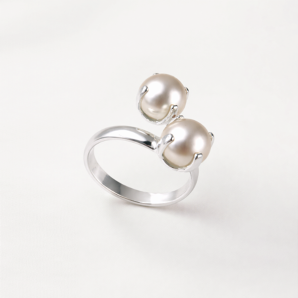 Anel de Pérolas Prata