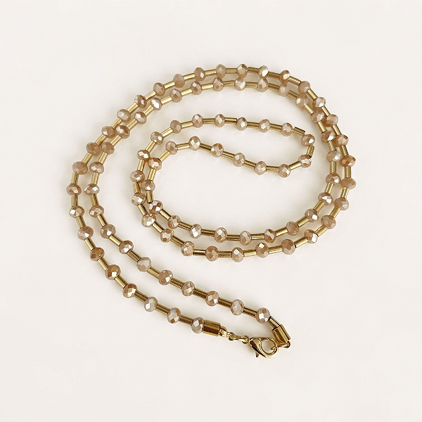Colar Cristal Bege