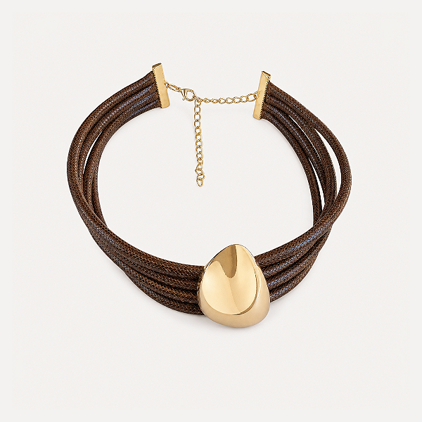 Choker Fio Marrom