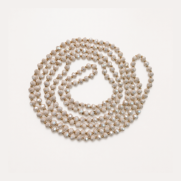 Colar Cristal Nude Longo