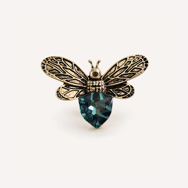 Broche Libélula Água Marinha