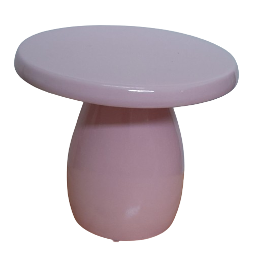 BOLEIRA CERÂMICA COGUMELO M ROSA CANDY