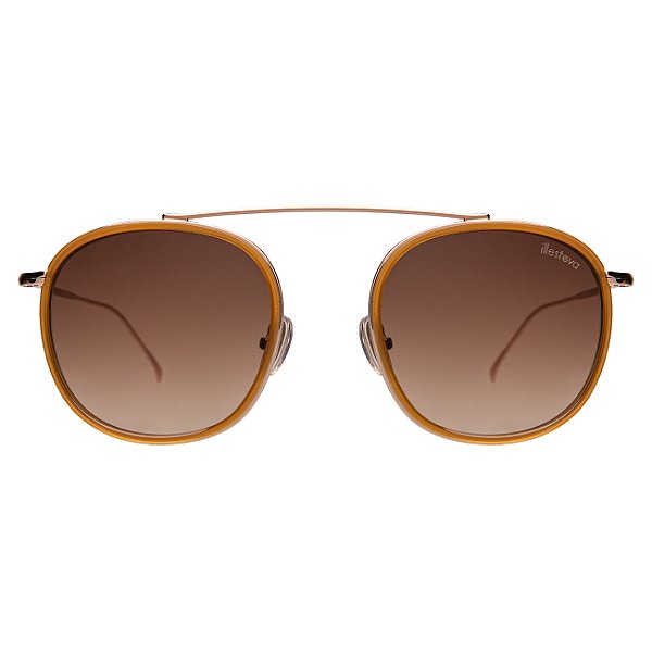 Illesteva Mykonos Ace Honey / Gold / Brown Flat Gradient