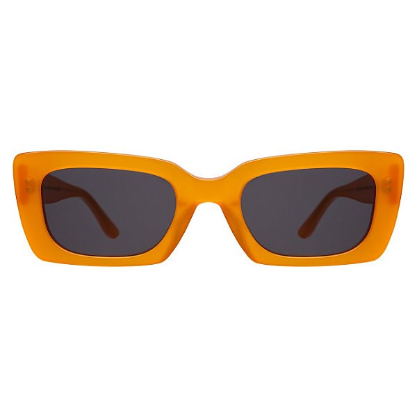 Illesteva Wilson Blaze Orange / Grey Flat Lenses