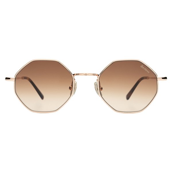 Illesteva Broome Rose Gold Brown Flat Gradient