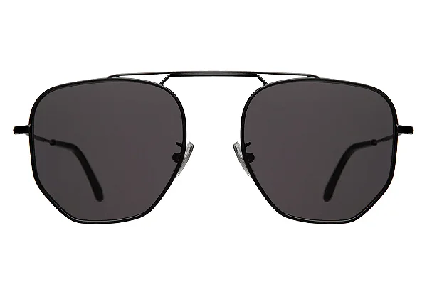 Illesteva Patmos 58 Black w/ Grey Flat Lenses