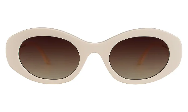 Illesteva Luna Cream w/ Brown Flat Gradient