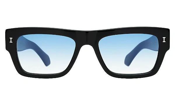 Illesteva Belluna Black w/ Blue Flat Gradient See Through