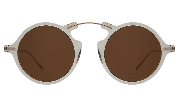 Illesteva Roma II Champagne w/ Brown Flat Lenses