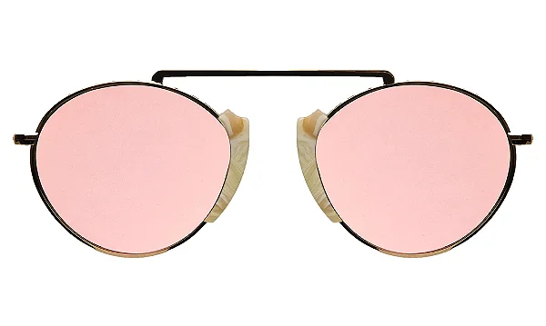 Illesteva Varese II Savannah Cream Marble/Gold w/ Rose Mirror