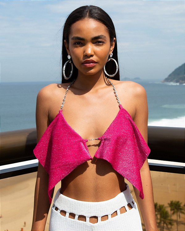 Cropped  Por um fio Pink