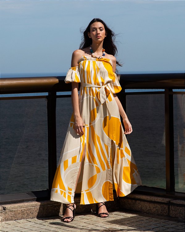 Vestido Jamaicano Amarelo
