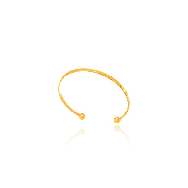 BRACELETE SEMIJOIA DETALHADO LISO CONFECCIONADO EM BANHO DE OURO 18K