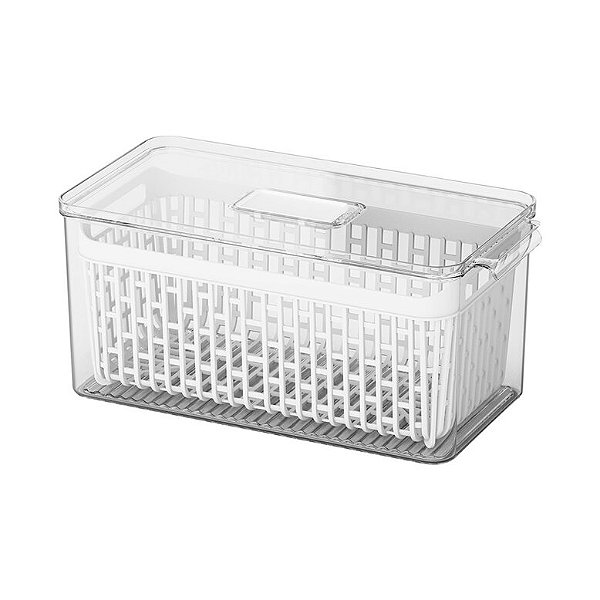 Organizador de  Geladeira com Cesto 6 Litros Coza Dry Cristal