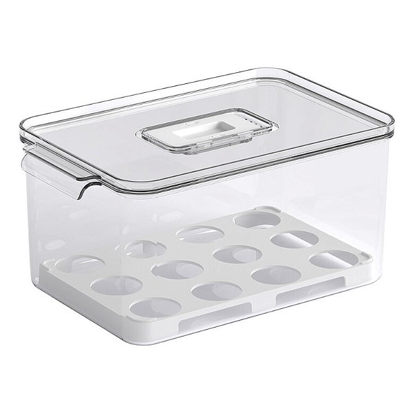 Organizador de Ovos 24 Unidades com Tampa Coza Dry Cristal