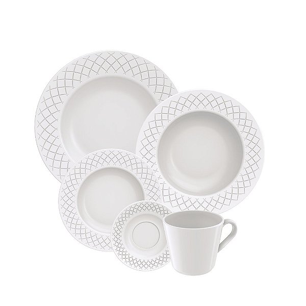 Aparelho de Jantar em Porcelana Ingrid 20 Peças Tramontina
