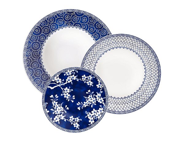 Jogo de Pratos em Porcelana 18 pçs Umeko Tramontina