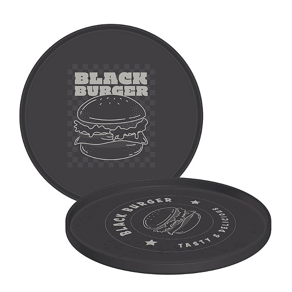 Prato Black Burger em Polipropileno Cinza Tramontina