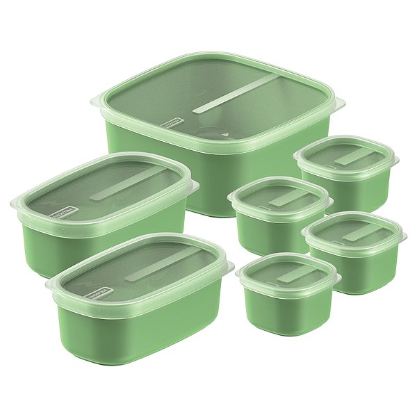 Jogo de Potes MixColor com tampa 7 Peças Verde Salvia Tramontina