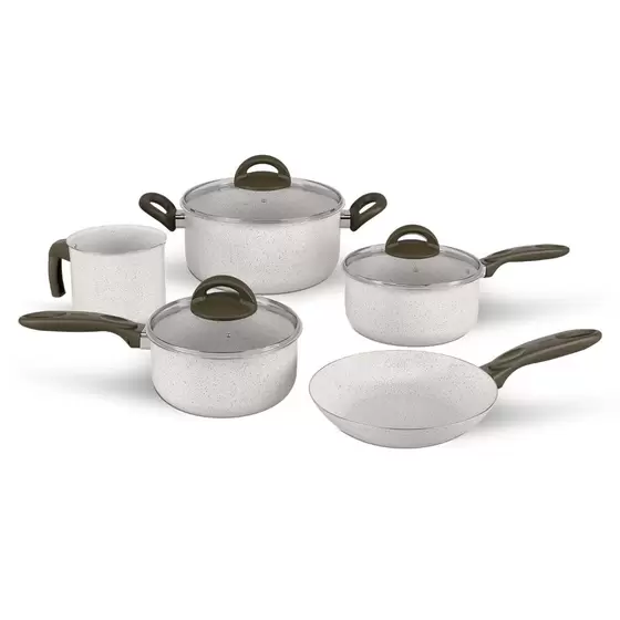Jogo De Panelas 5 Peças Ceramic Life Suprema Vanilla Brinox