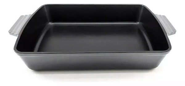 Assadeira Retangular Ferro Sauté 39x27cm 6,8L Brinox Cinza