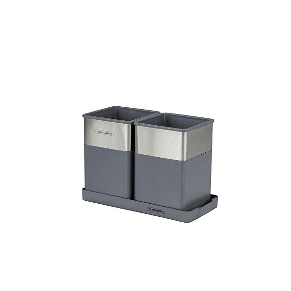 Organizador Multiúso em Aço Inox e Poliestireno Simétrico Tramontina