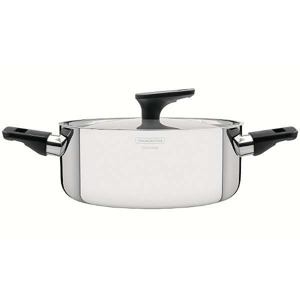 Caçarola Rasa Grano Aço Inox  Baquelite 24cm 4,7L Tramontina