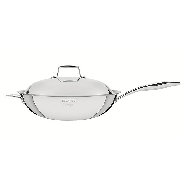 Wok Grano em Aço Inox com Tampa 32 cm 5,2 L Tramontina