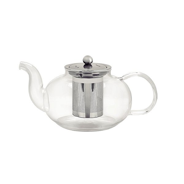 Bule para Chá em Vidro e Aço Inox com Infusor 1 L Tramontina