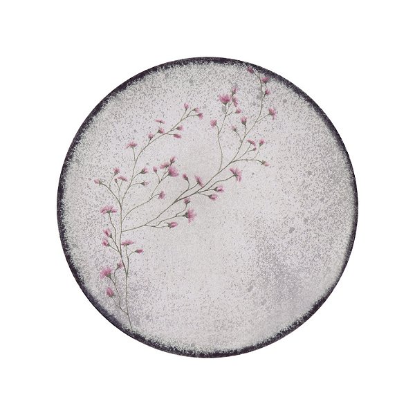 Jogo de Pratos Raso Floralis 12 peças em Porcelana 25cm Tramontina