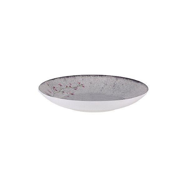 Jogo de Pratos Fundo Floralis 12 peças em Porcelana 21cm Tramontina