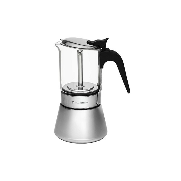 Cafeteira Italiana para Espresso Aço Inox e Vidro 300 ml Tramontina