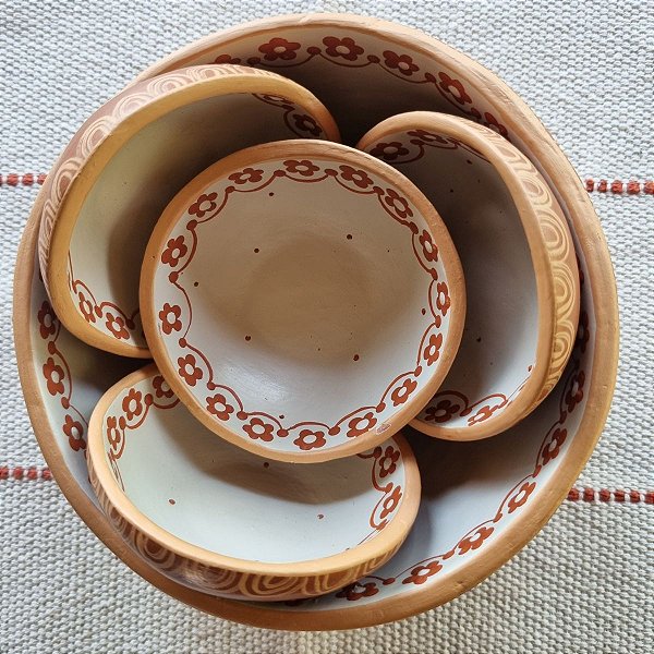 Conjunto de Bowls para Petiscos e Sobremesas em Cerâmica - 5 peças