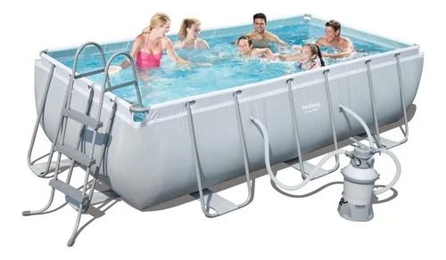 Piscina Estruturada 6.478L Frame Pool 4,04m x 2,01m x 1,00m + Filtro 2006 L/h  + Escada Bestway